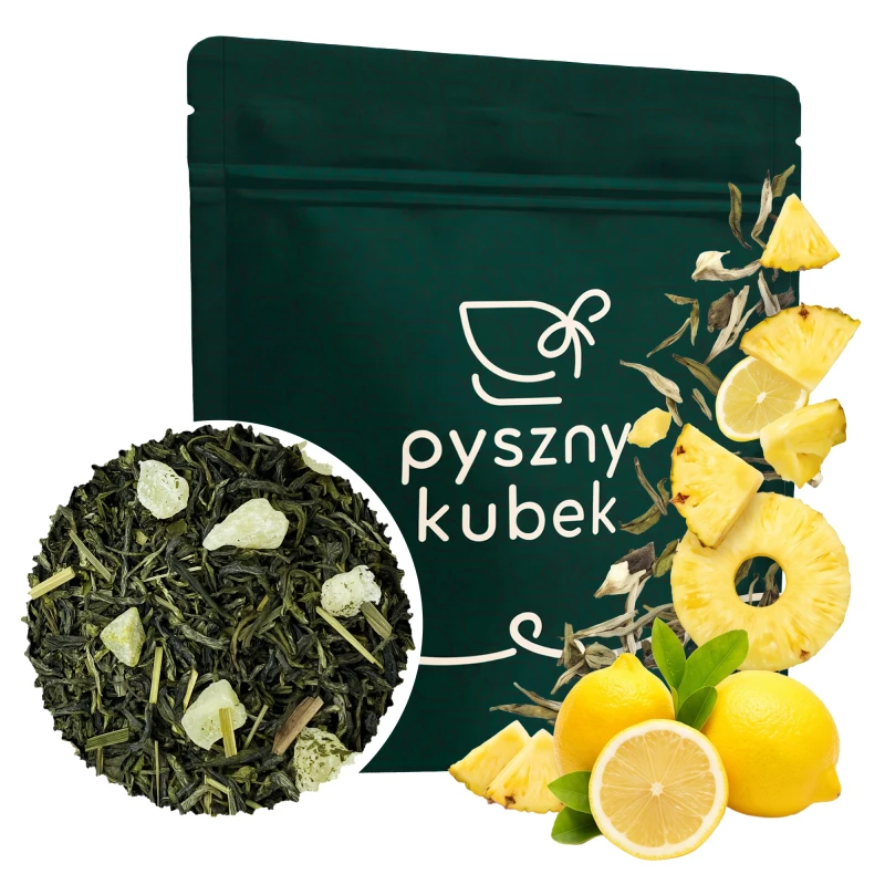 Egzotyczna biała herbata sypana Ananas z Cytryną w eleganckim opakowaniu