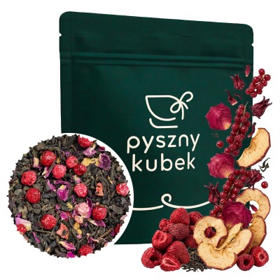 Orzeźwiająca herbata czerwona liściasta Czerwony Smok Pu Erh w opakowaniu