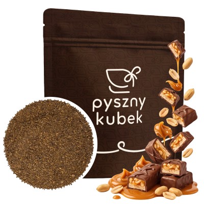 Kawa Arabica mielona o smaku batonika z karmelem, orzechami i czekoladą