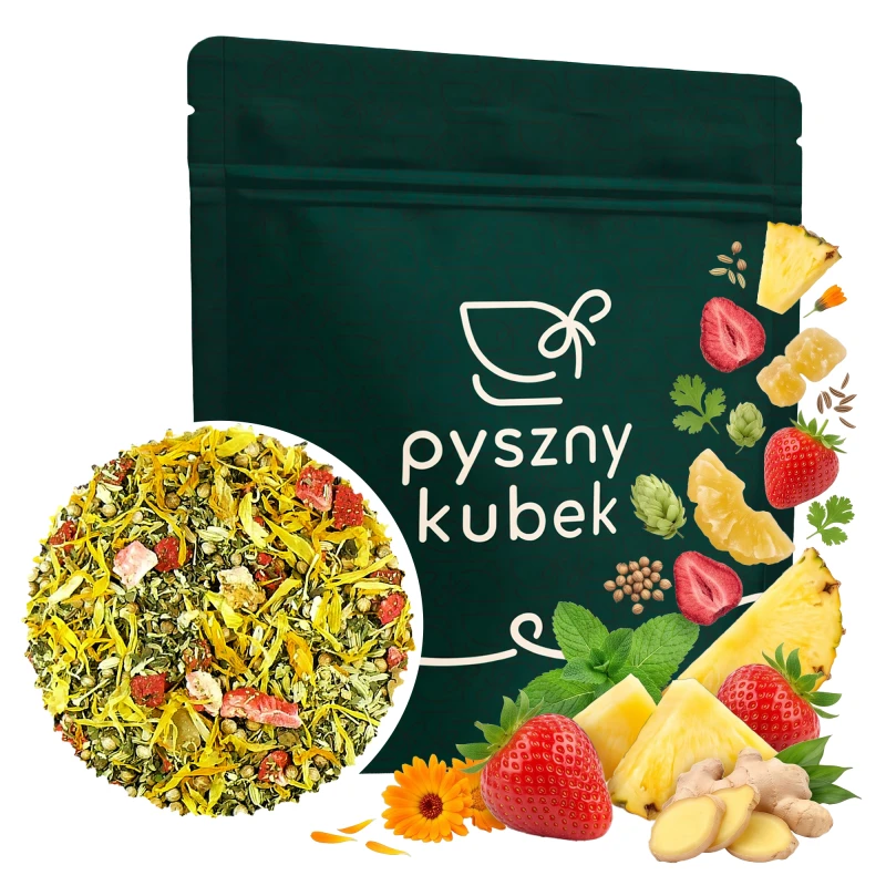 Specjalna herbata na trawienie mieszanka ziół i owoców