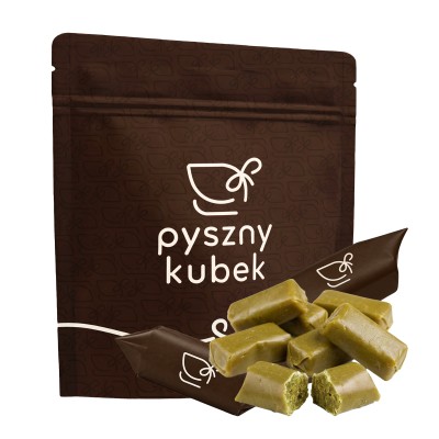 Rzemieślnicza krówka mleczna z zieloną herbatą Matcha