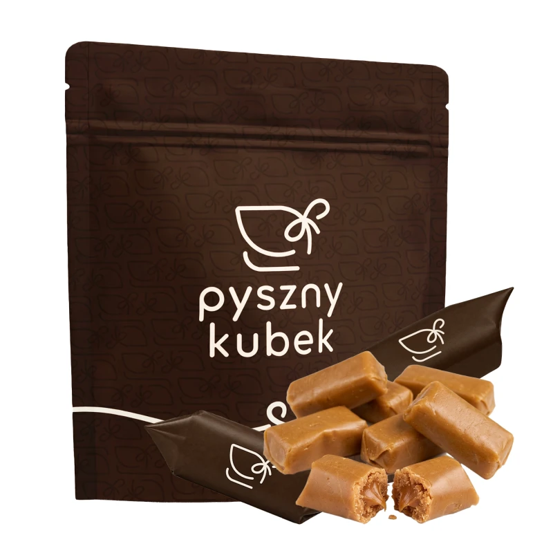 Rzemieślnicza krówka mleczna z wiórkami kokosowymi