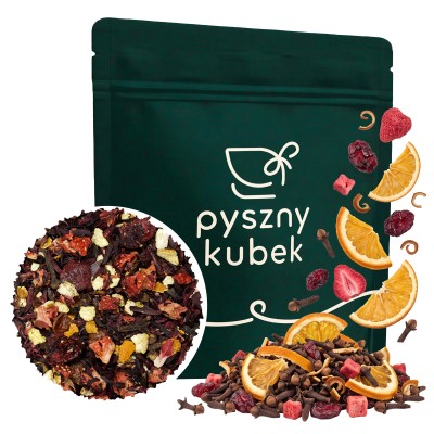 Rozgrzewająca owocowa herbata sypana Goździki w Pomarańczy w eleganckim opakowaniu