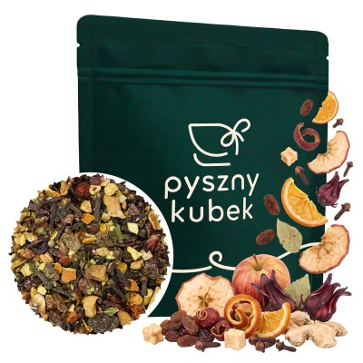 Rozgrzewająca zimowa herbata sypana Grzaniec w eleganckim opakowaniu