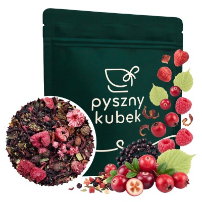 Wielofunkcyjna owocowa herbata sypana Hot Berry w eleganckim opakowaniu