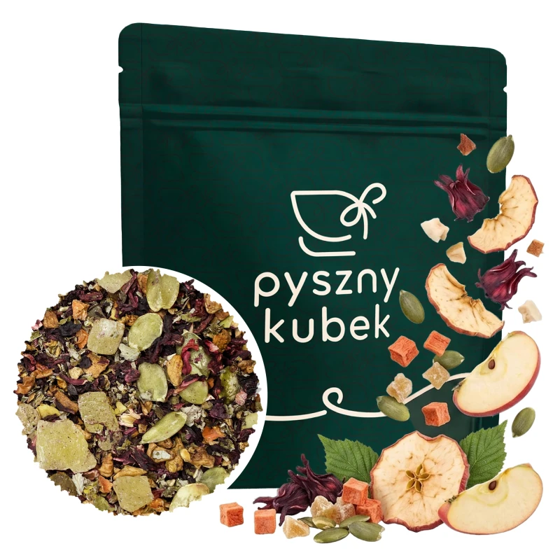 Oryginalna owocowa herbata sypana Nieziemska Podróż w eleganckim opakowaniu