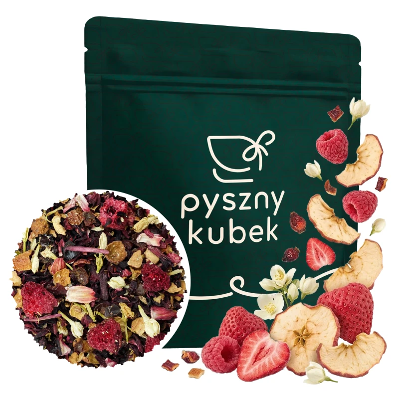 Tradycyjna owocowa herbata sypana Ogródek Babci w eleganckim opakowaniu