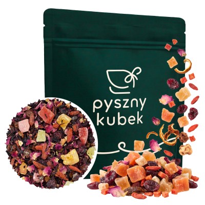 Egzotyczna owocowa herbata sypana Paso Doble w eleganckim opakowaniu