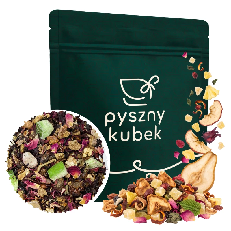 Aromatyczna owocowa herbata sypana Pieczona Gruszka w eleganckim opakowaniu
