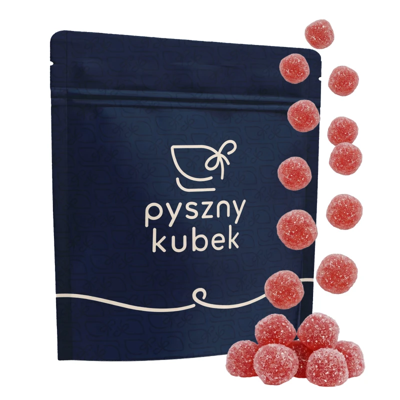 Kwaśne żelki o smaku owocowej wiśni w opakowaniu 120g