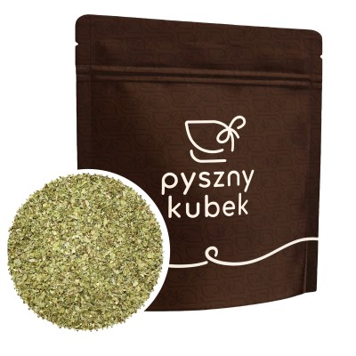 Suszony majeranek w liściach w szczelnym opakowaniu strunowym