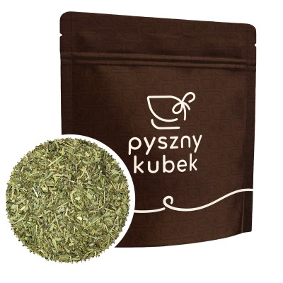 Suszone liście estragonu w szczelnym opakowaniu strunowym