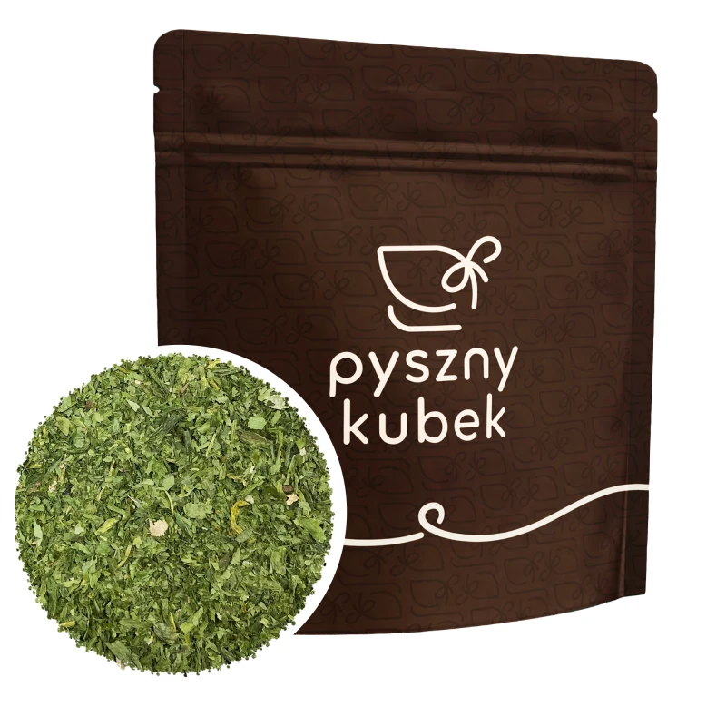 Suszone liście czosnku niedźwiedziego w szczelnym opakowaniu strunowym