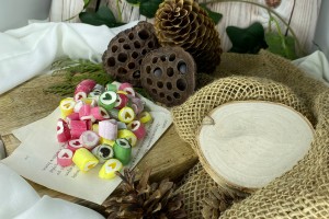 Słodkie cukierki z aromatem owocowym w torebce 100g