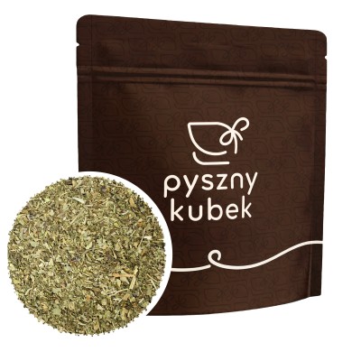 Suszone liście bazylii w szczelnym opakowaniu strunowym