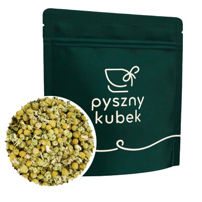 Suszone kwiaty rumianku w szczelnym opakowaniu strunowym