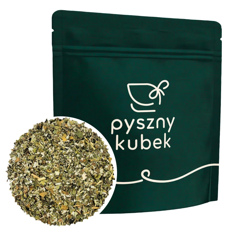 Suszone liście maliny w szczelnym opakowaniu strunowym