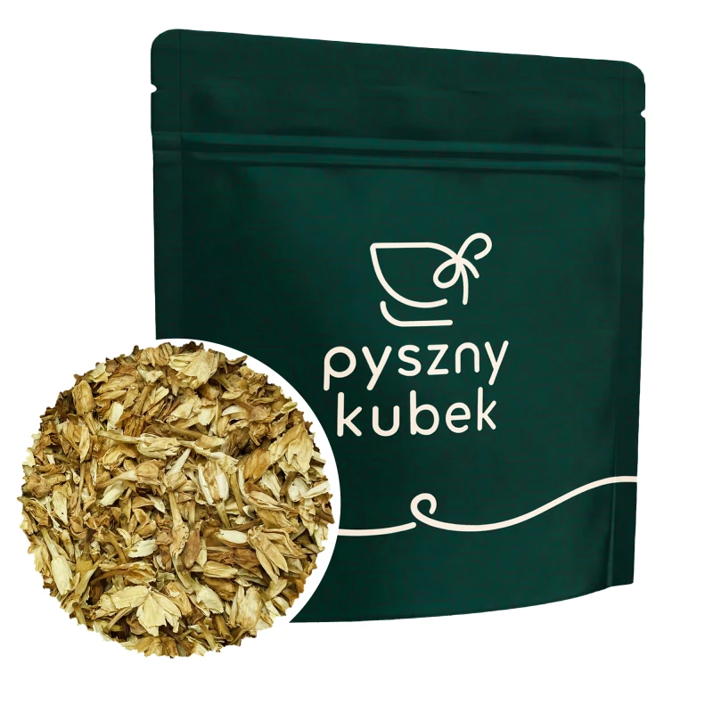 Suszone kwiaty jaśminu w szczelnym opakowaniu strunowym