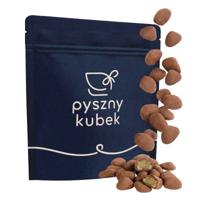 Kandyzowany imbir w deserowej czekoladzie obsypany kakao