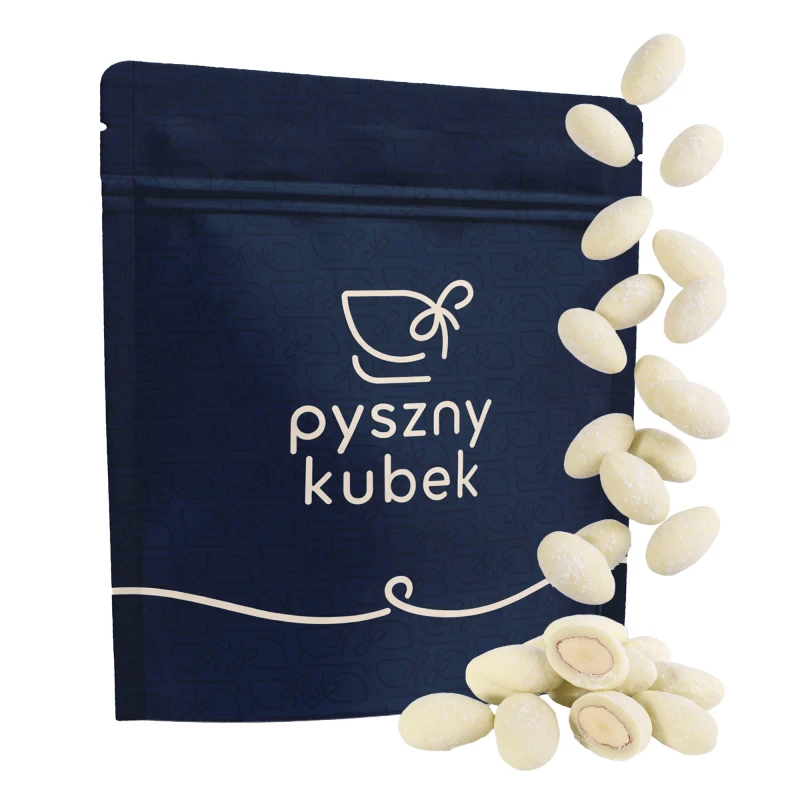 Migdały w białej czekoladzie z wiórkami kokosowymi z manufaktury