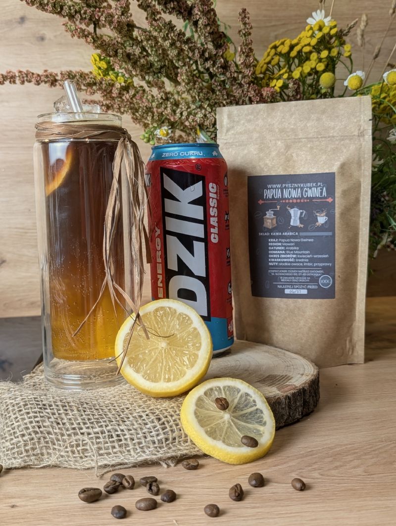 Mrożona kawa z energetykiem WK DZIK i espresso czyli przepis na upały